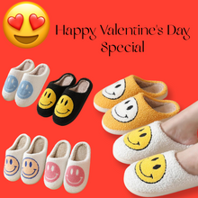 Load image into Gallery viewer, DAG Gear Unisex Soft Plush Smiley Face Slippers