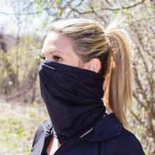 Load image into Gallery viewer, UV Face Shield Neck Gaiter Black