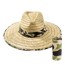 Load image into Gallery viewer, DAG Gear Straw Hat with UV Sun Face Shield