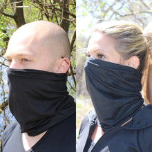 Load image into Gallery viewer, UV Face Shield Neck Gaiter Black