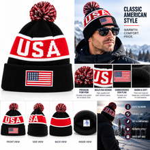 Load image into Gallery viewer, DAG Gear USA knit Beanie with Pom
