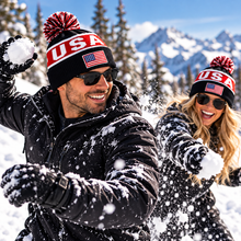 Load image into Gallery viewer, DAG Gear USA knit Beanie with Pom
